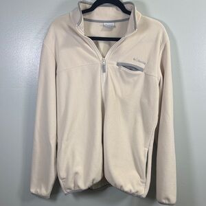 Columbia Cream Fleece Full Zip Jacket Sz XL